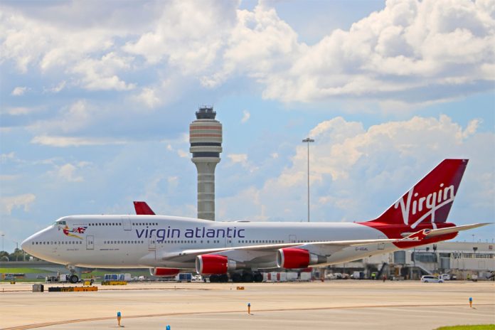 Boeing 747-400 Virgin Atlantic в аэропорту Орландо