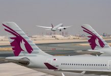 Самолеты Qatar Airways в аэропорту Дохи