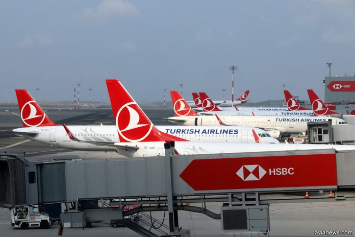 Флот Turkish Airlines в аэропорту Стамбула