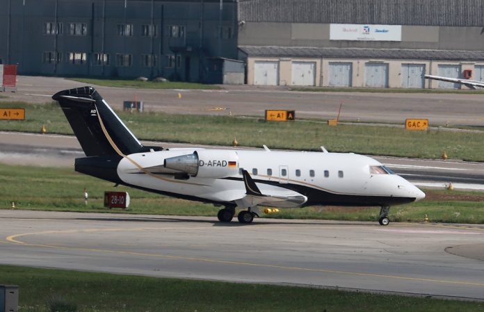 Летающая скорая помощь Bombardier Challenger 604 с регистрацией D-AFAD