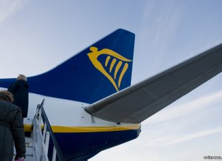 Хвост самолета Ryanair