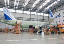 Производство A320 на заводе Airbus в Гамбурге