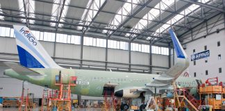 Производство A320 на заводе Airbus в Гамбурге