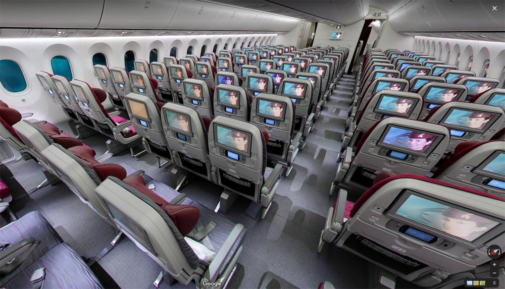 Эконом-класс в Boeing 787-8 Qatar Airways