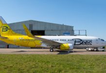 Boeing 737-800 Bees Airline с регистрацией UR-UBC (Временная регистрация VP-BQR)