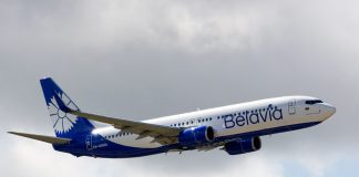 Boeing 737-800 "Белавиа" в полете
