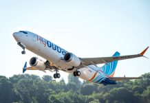Взлет Boeing 737 MAX flydubai