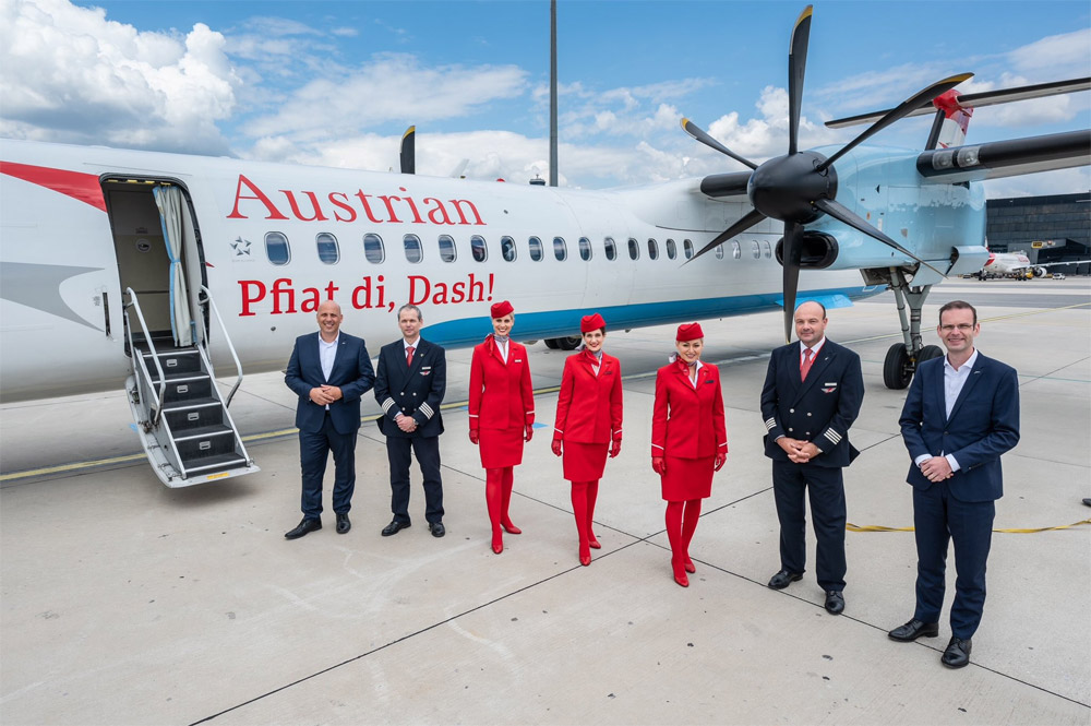 Надпись на борту самолета Pfiat di, Dash, что означает "Прощай, Dash". Фото: Austrian Airlines