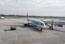 Boeing 787-8 Qatar Airways в аеропорту Бориспіль