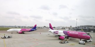 Самолеты Wizz Air в аэропорту "Киев" Жуляны