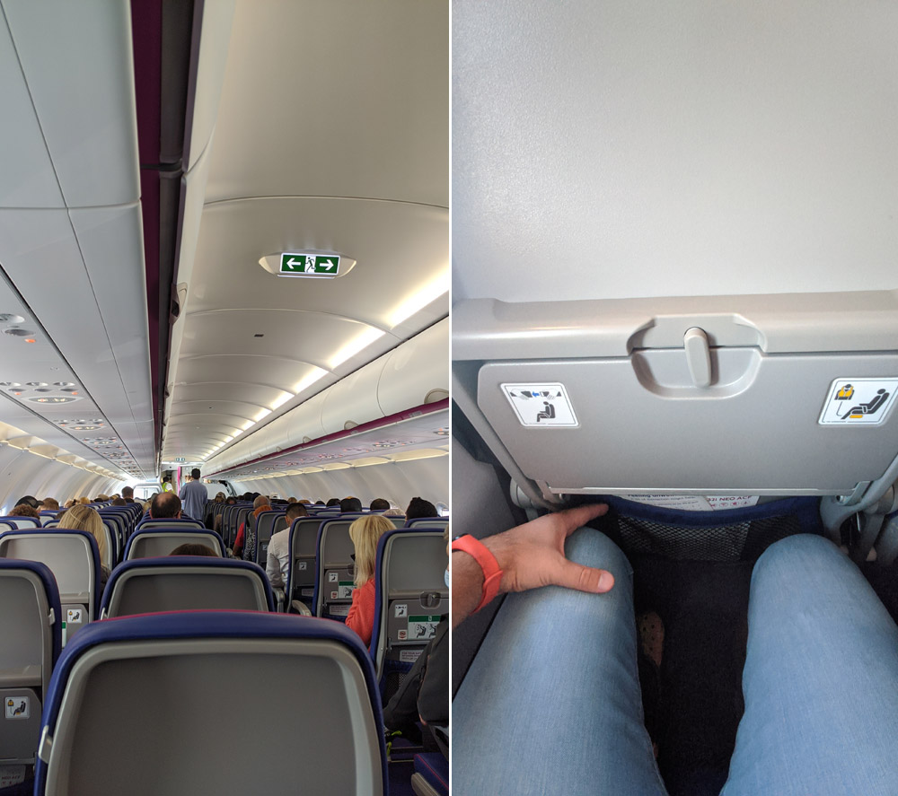 Салон Airbus A321neo Wizz Air Abu Dhabi