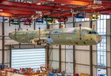 Фюзеляж Airbus A321XLR перед тем, как к нему пристыковали крылья, хвост и шасси