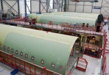 Фюзеляжи самолетов A320 на заводе Airbus в Гамбурге