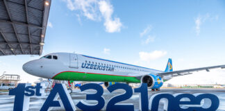 Первый Airbus A321LR в Uzbekistan Airways