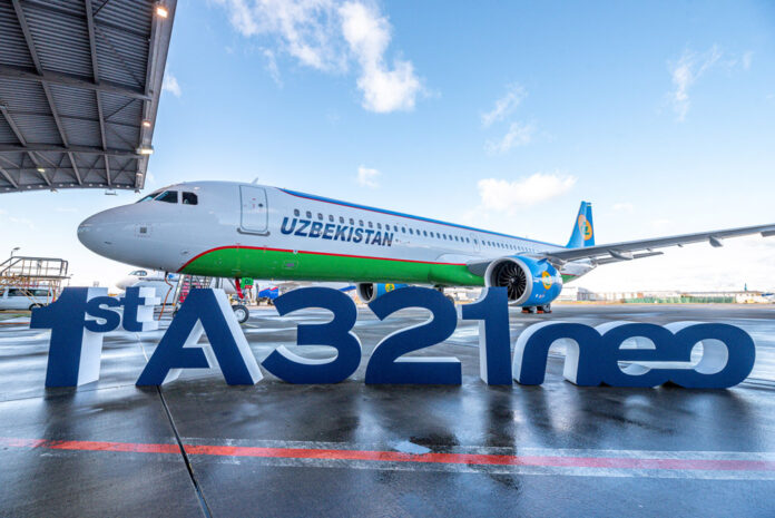 Первый Airbus A321LR в Uzbekistan Airways