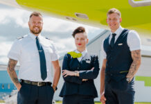 Екіпаж airBaltic після того, як авіакомпанія дозволила тату, пірсинг та нестандартизовані зачіски