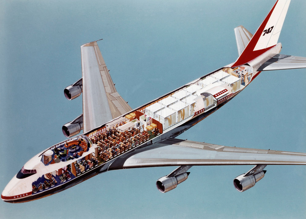 Схема салону Boeing 747 Combi