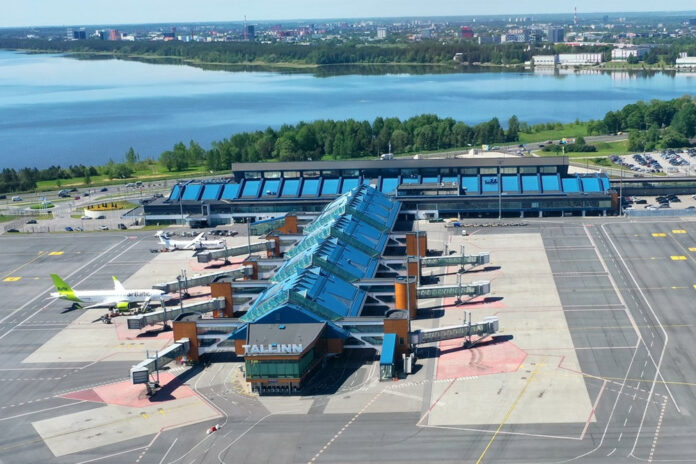 Терминал аэропорта Таллинн. Вид с высоты