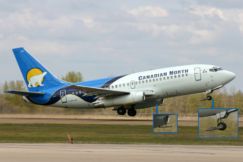 Boeing 737-200C в специальной модификации для полетов на грунтовые аэродромы