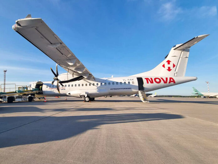 ATR 72, который выполняет перевозки Supernova Airlines