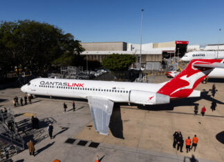 Boeing 717 VH-NXI Blue Mountains Qantas