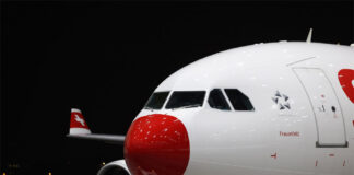 Airbus A340-300 HB-JMA Swiss в роли сказочного оленя Санта-Клауса на Рождество 2023