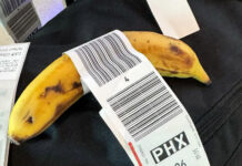 Багажная бирка на банане - необычный багаж в самолете Southwest Airlines