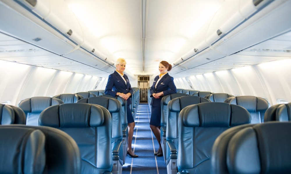 Салон бизнес-класса в Boeing 737-700 Ryanair