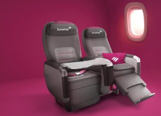 Кресла бизнес-класса итальянской компании Geven, которые Eurowings установит в Airbus A320neo