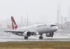 Airbus A321 XLR Qantas приземляется в Сиднее